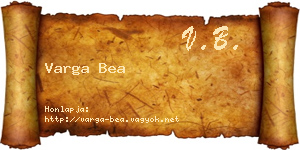 Varga Bea névjegykártya